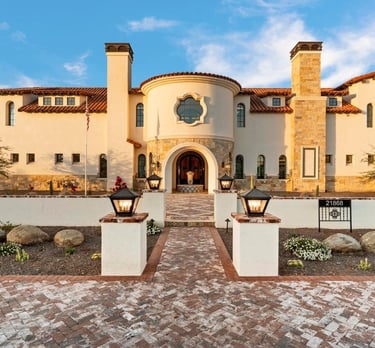 a large building with a large brick building