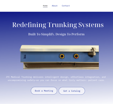 Hospital bedhead panel by JTC Mechanical Engineering website design
