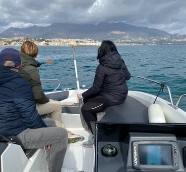Boat Licence Students in the boat learning in Alicante