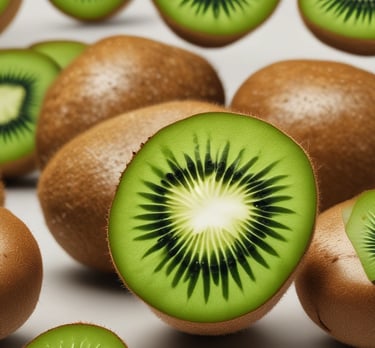 A close-up of ripe, golden peaches with soft fuzz on their skin, resting on a rustic table