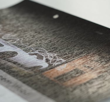 a picture of a car on a card