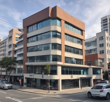 blue and white concrete building under blue sky and white clouds during daytime