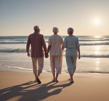 woman wearing grey striped dress shirt sitting down near brown wooden table in front of white laptop computer