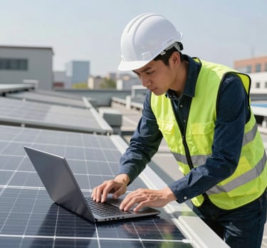 A friendly solar expert discussing subsidy options with a homeowner in a bright living room.