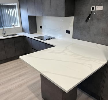 kitchen worktops Darras Hall rh stone surfaces