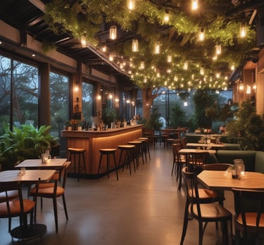 A modern house with a flat roof and solar panels is situated near a beach. The property is surrounded by a stone wall and features a well-manicured lawn with several small palm trees. There is a paved driveway leading to the entrance, and the beach is visible with gentle waves meeting the sand. Palm trees are scattered along the property and the beach.