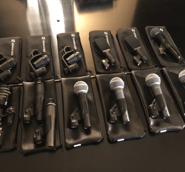 Shure and Sennheiser microphones