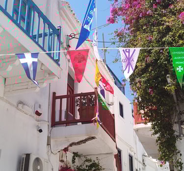 The colorful Greek islands