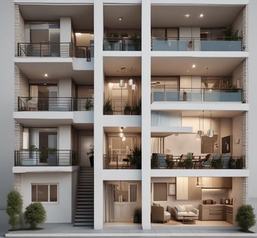 a building with a fence around it