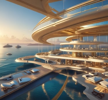 Gated community of elegant villas surrounded by landscaped gardens with mountain views.