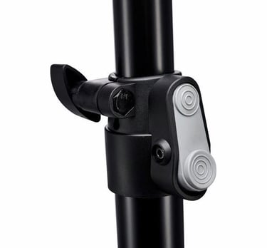 Detalle del sistema de ajuste de altura de la barra distanciadora Millenium BS-2020S MK II