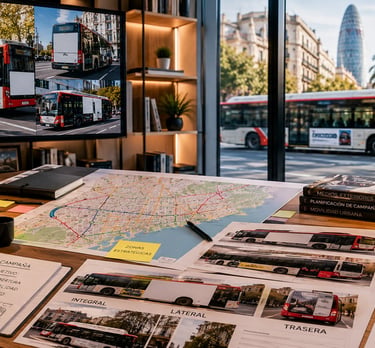 Como trabajamos empresas publicidad autobuses Barcelona