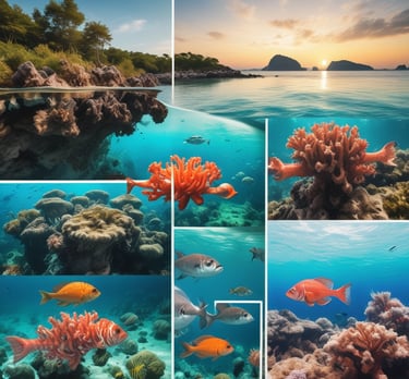 blue and white striped round textile