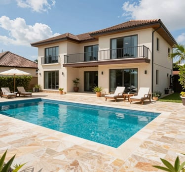 A sleek rental car parked in front of a cozy Orlando vacation home.