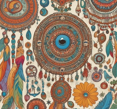 blue and white striped round textile