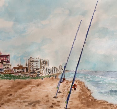 Pintura en acuarela – arte pintado a mano en papel