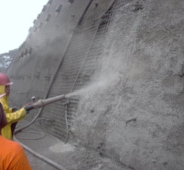 concreto projetado com macrofibra para concreto