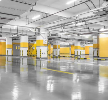 estacionamento com macrofibra para concreto