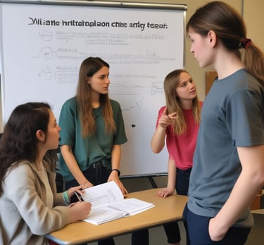 A wall is divided into two sections with a vertical boundary. The left side is a deep red color, while the right side is light gray. Mounted on the red section is a blue sign featuring symbols for accessibility, indicating services for people with disabilities, including figures of a wheelchair, a person with a cane, and a person with a stroller. Below these symbols, the words 'CALL HEAR' and a website link are displayed.