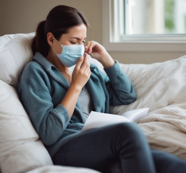 blue and white striped round textile
