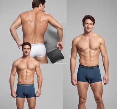 Elegant display of various styles of men's pants including jeans, chinos, and linen.