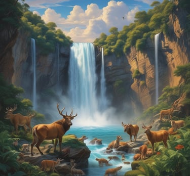 A serene landscape depicting harmony between nature and wellness.