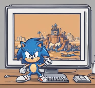 A close-up of a computer screen showing a successful recaptcha verification with a small Sonic the Hedgehog figurine beside the keyboard.