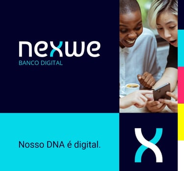 Identidade visual da Nexwe banco digital - Priscila Kato Design