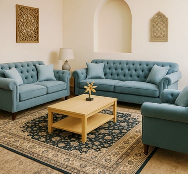 Custom sofa making with premium upholstery fabric