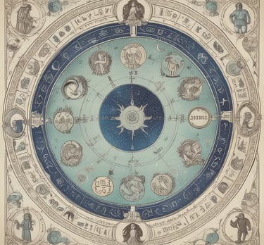 A serene, elegant geometric pattern in soft neutrals with gold accents symbolizing spiritual balance.