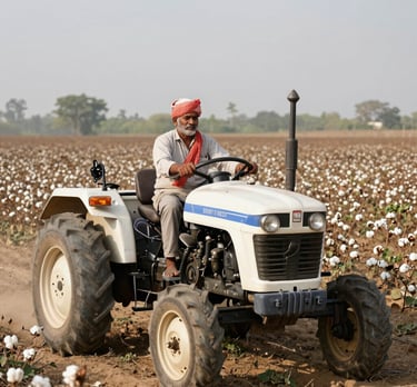 Diagram showing tractor path correction with GPS guidance for straight and efficient passes.