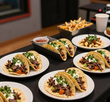 blue and white striped round textile