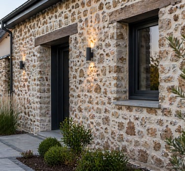 Maison en pierre naturelle – façade authentique et rénovée