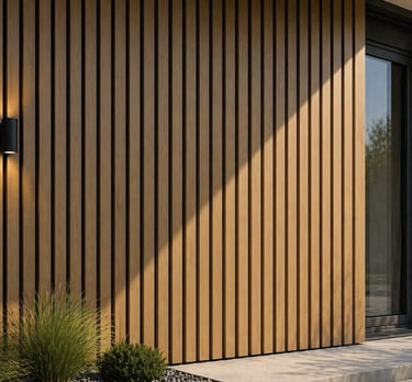 Bardage bois vertical design pour façade moderne