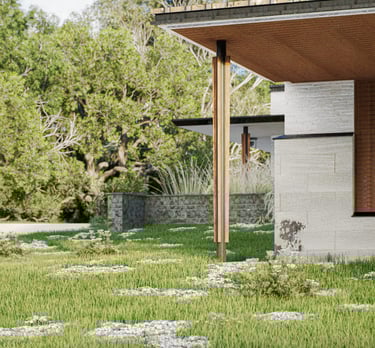 Rendu 3D architecture contemporaine avec terrasse – BenRaff Studio