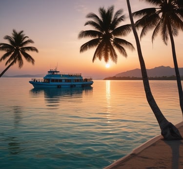 blue and white striped round textile