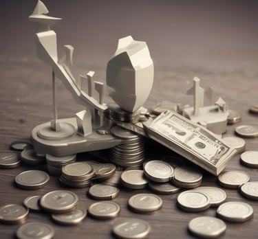 A residential property with contemporary architecture, featuring a spacious yard and large windows.