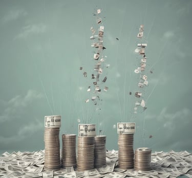 A residential property with contemporary architecture, featuring a spacious yard and large windows.