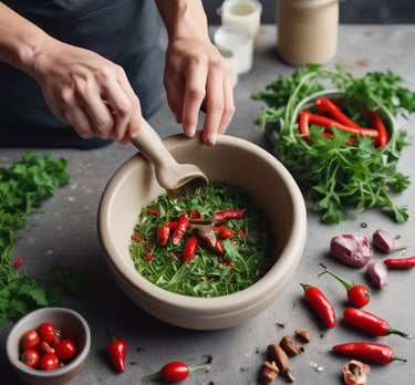 blue and white striped round textile