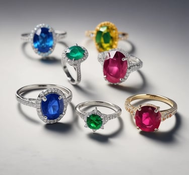 A serene setting featuring a selection of astrological jewelry pieces inspired by the zodiac.