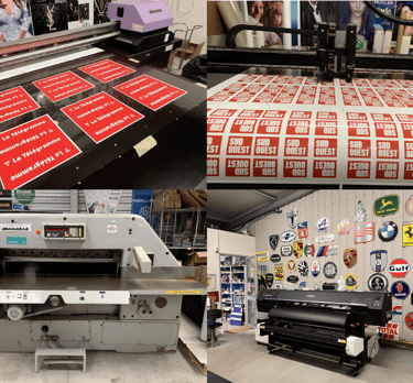 machines d'impression, découpe et façonnage pour la fabrication des pinces magnétiques Posterclip