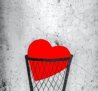 Divorce party, coeur jeté à la poubelle