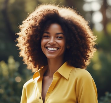 A vibrant image of natural hair products arranged aesthetically.