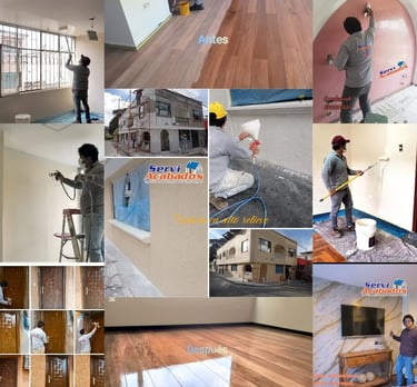 Servicios integrales de Serviacabados en Quito: pintura de casas, restauración de pisos de madera (a