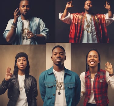 A vibrant graphic representing Christian music and community.