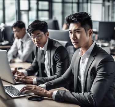 turned on gray laptop computer