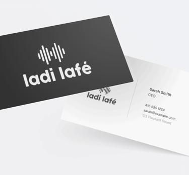 Concept de carte de visite pour une radio fictive Ladi Lafe Radio