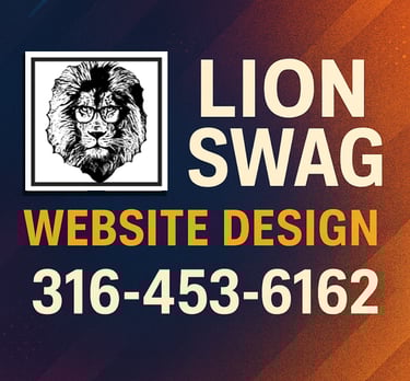 Lion Swag Web Design logo and phone number