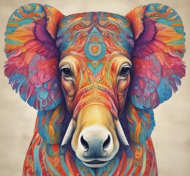 An open book with a simple, artistic illustration of a bird in the middle of one page, placed on a round, green tray. The text on the opposite page reads 'A little space to be creative'. Dried oak leaves are scattered on the tray, which rests on a softly wrinkled, grey fabric.