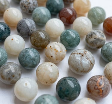 blue and silver beaded accessory